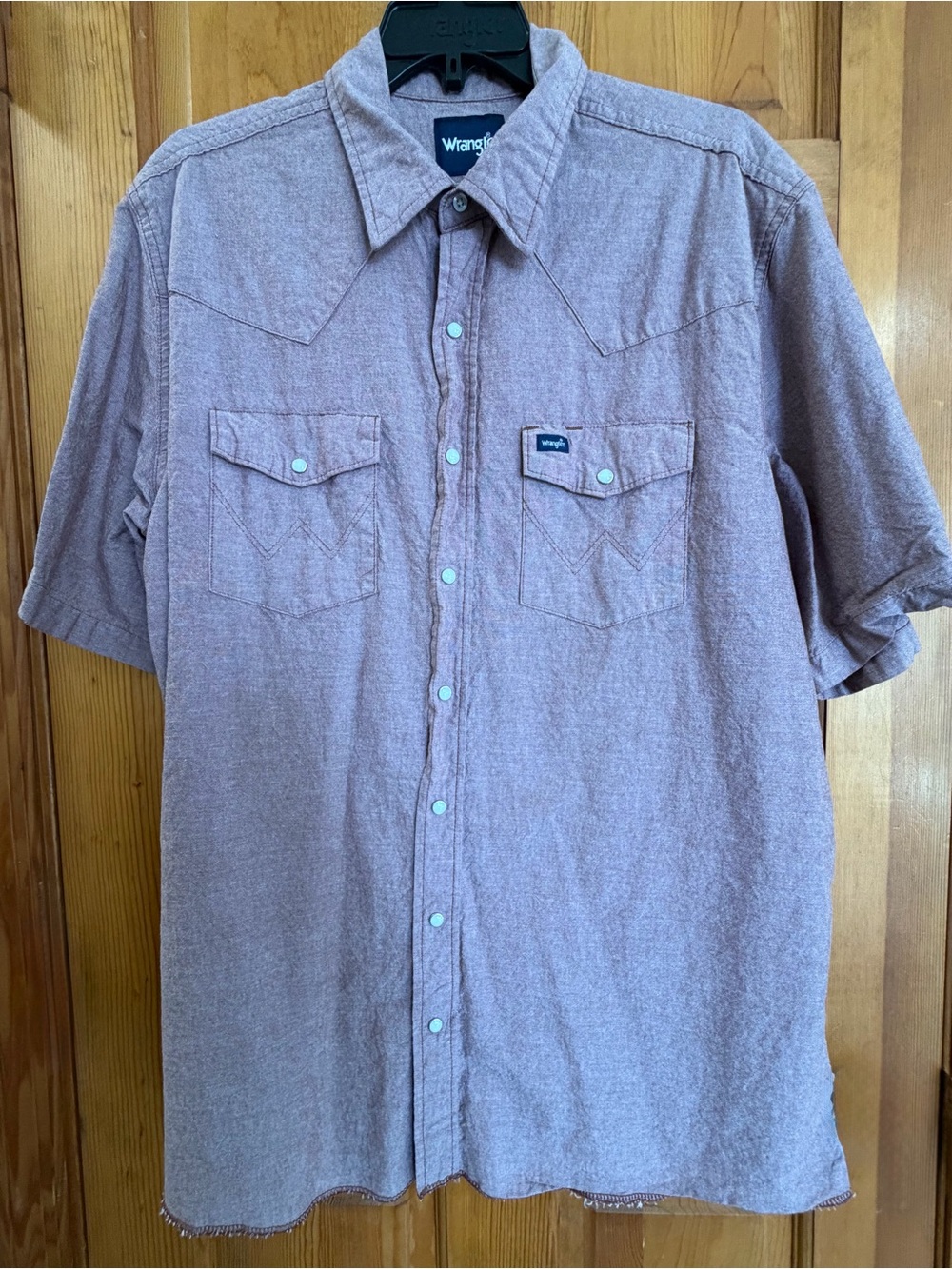 Wrangler Men's Short Sleeve Shirt in Brown XLT